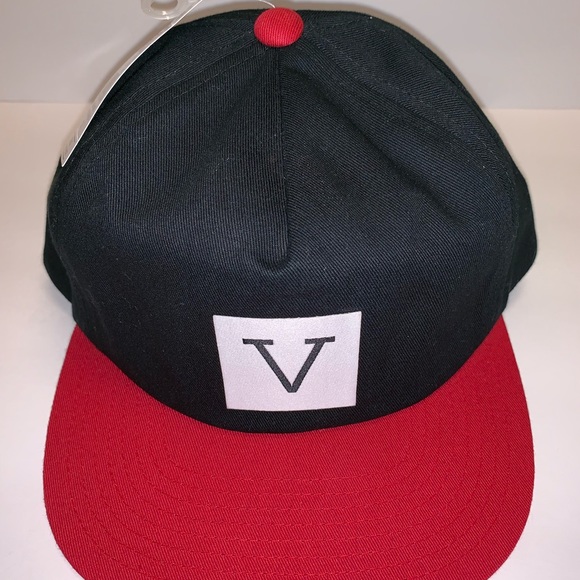 NWT Vans x Chima Snap Back Hat Red and Black - Picture 2 of 8